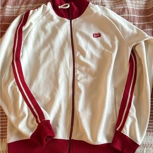 Onitsuka Tiger Varsity Jacket White Red Sporty Design